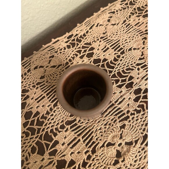 Tiny Vintage Beaumont Bros Advertising Crock Toothpick Holder - Picture 3 of 4